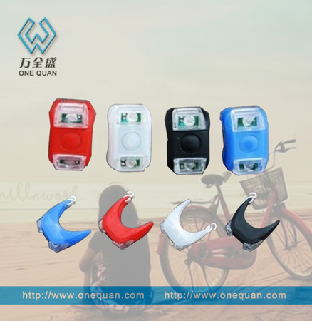 2LED新款硅胶灯。自行车灯 多种颜色可以选择 厂家直销